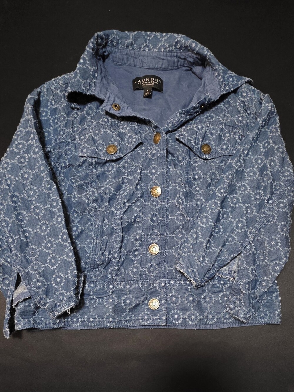 Laundry by Shelli Segal Floral Denim Jacket